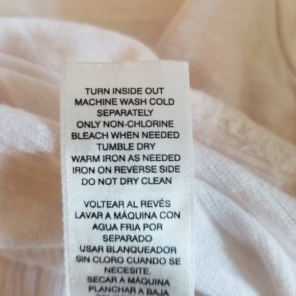 Zenergy by Chico's Tassel Embroidered Embellished T-Shirt White Size XL - Picture 9 of 9